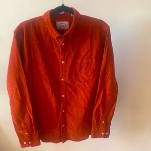 Orange corduroy button down